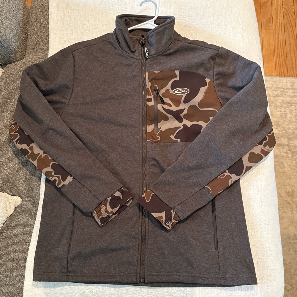 Drake Brown and Gray Camouflage Jacket